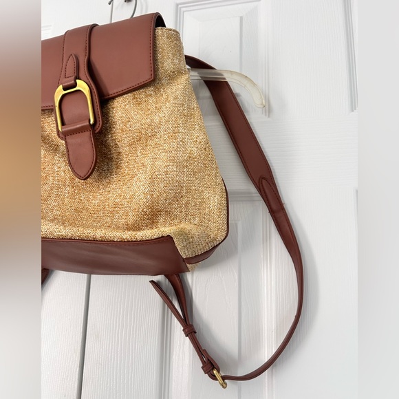 Jen & Co Backpack Purse Vegan Tan Brown Adjustable Straps Multi Pocket - Picture 3 of 11